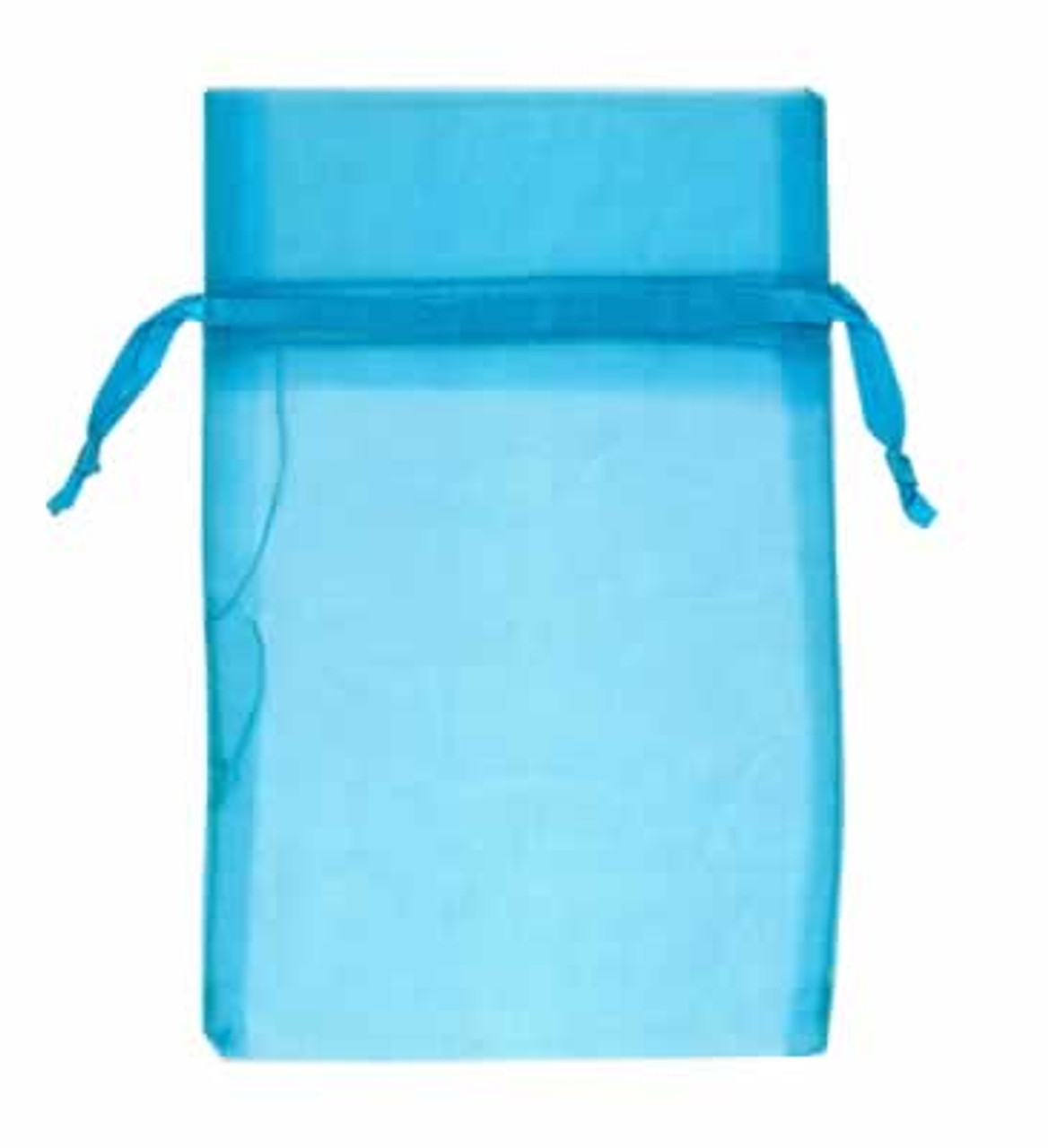 Turquoise Medium Economy Organza Bags 4" x 6" pkg. 10