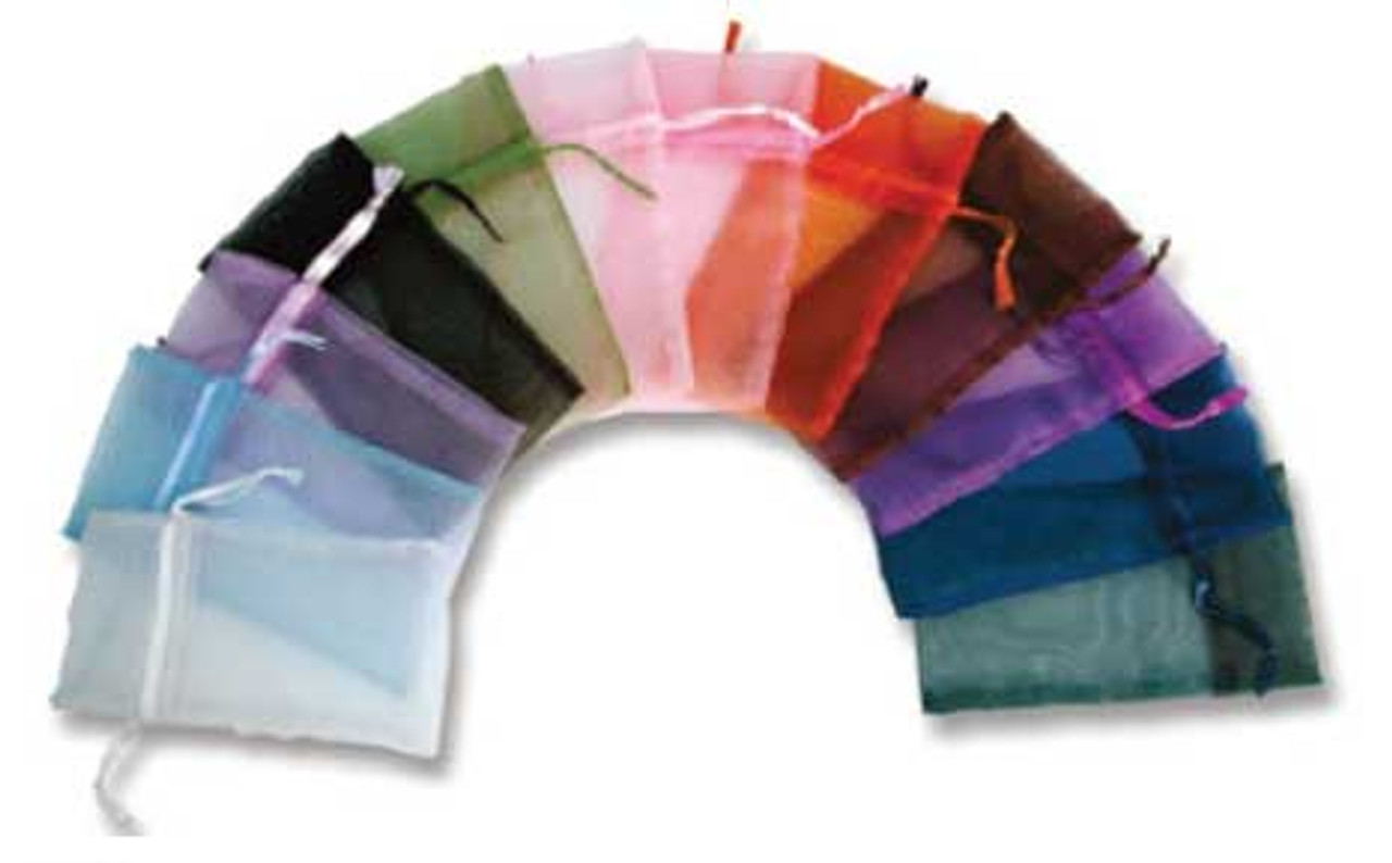 1-3/4"x2" Assorted Colour Organza Bags Pack of 12