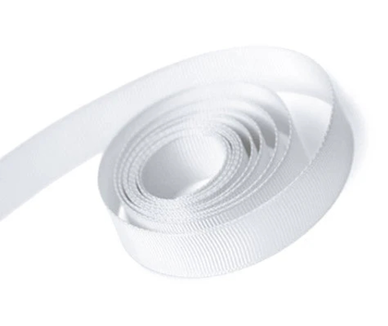 1/4" X 100yds White Grosgrain Ribbon