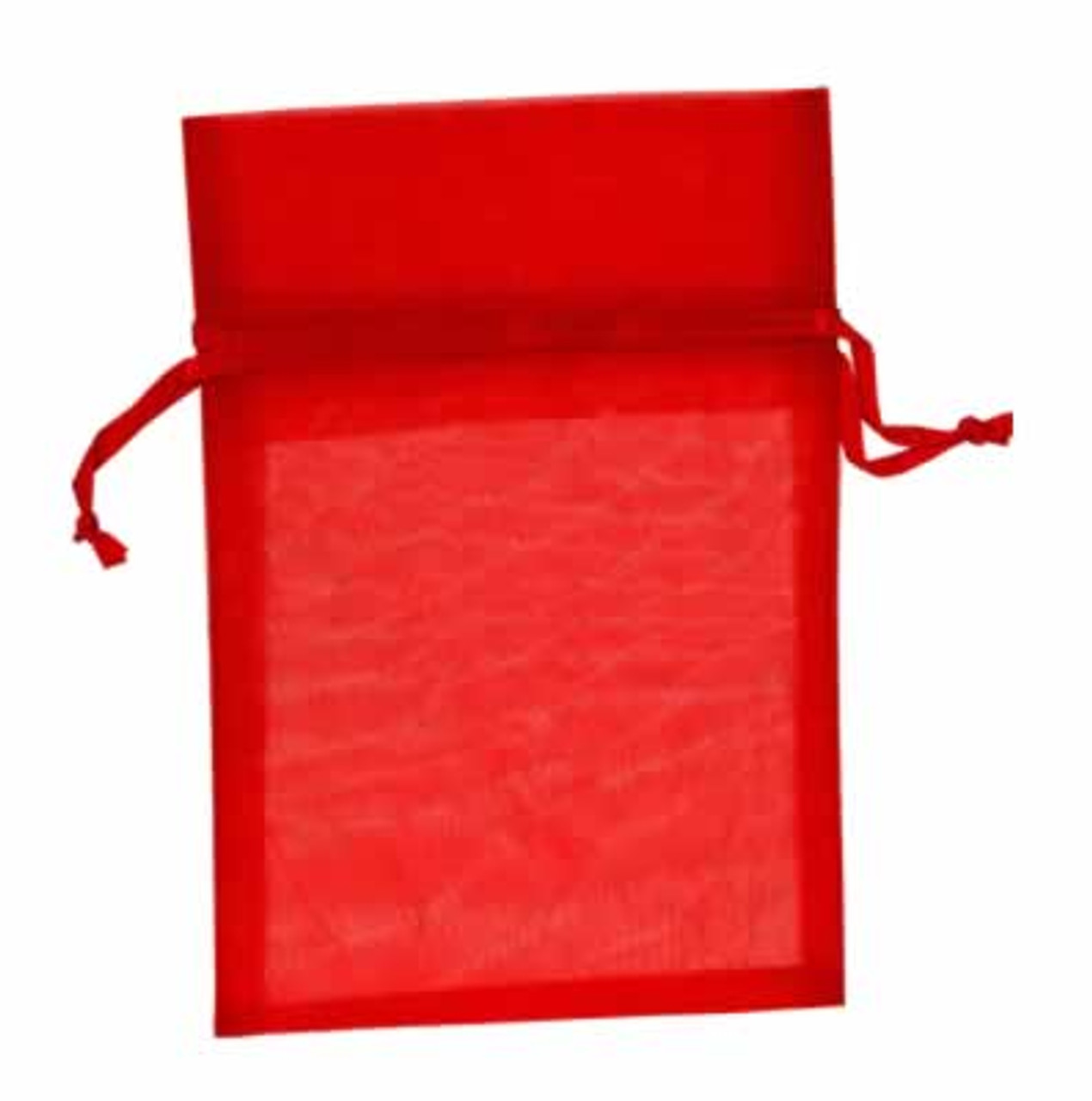 Red Medium Economy Organza Bags 4" x 6" pkg. 10