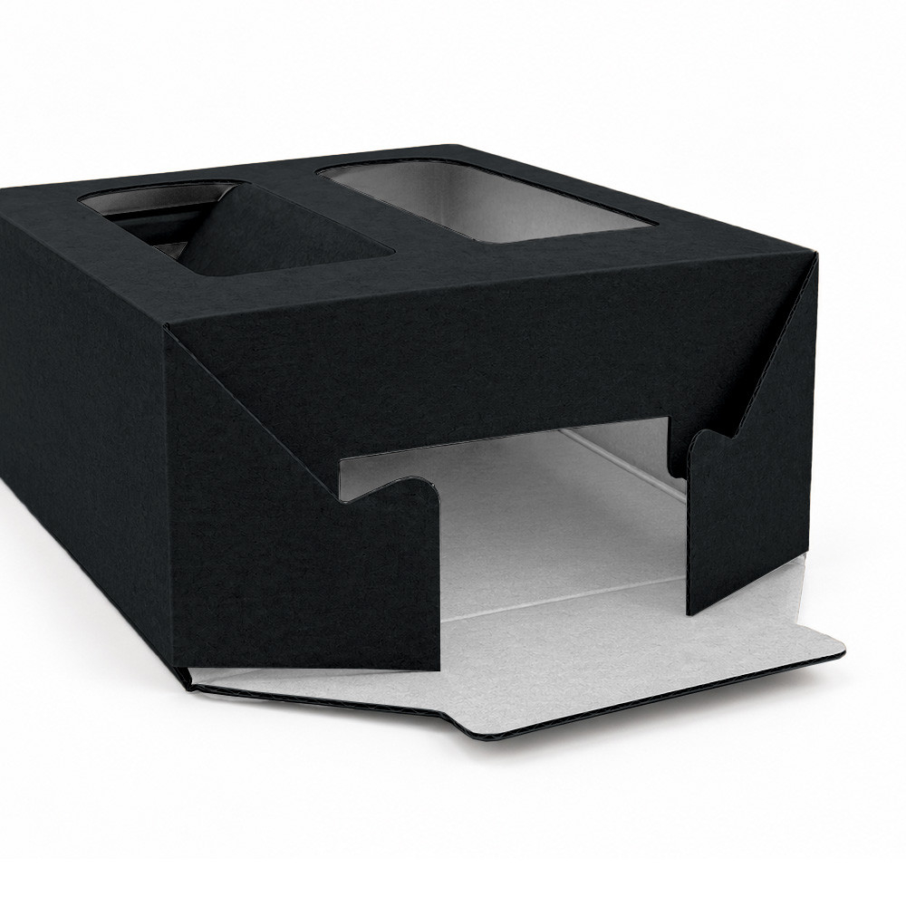 2 Bottle Matte Black Wine Box Carrier
