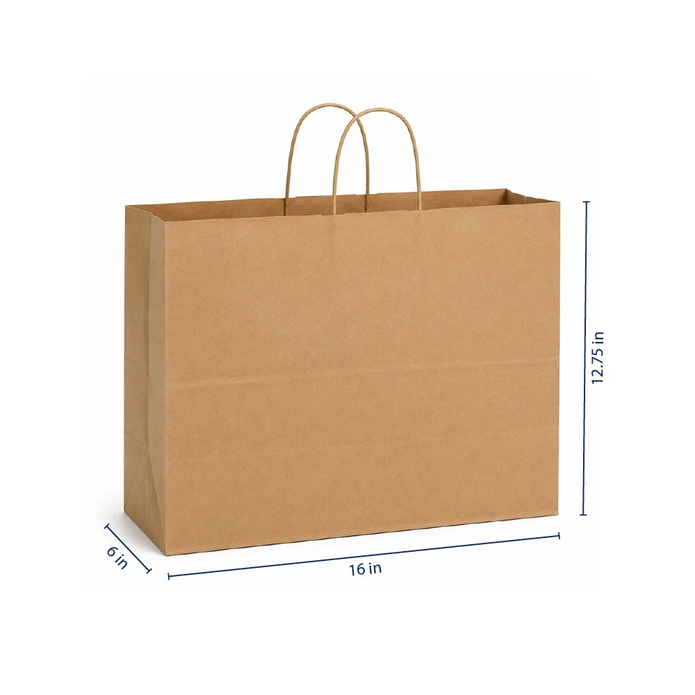 Mixed Pack 100% Recycled Kraft Paper Shopping Bag - 3 sizes!