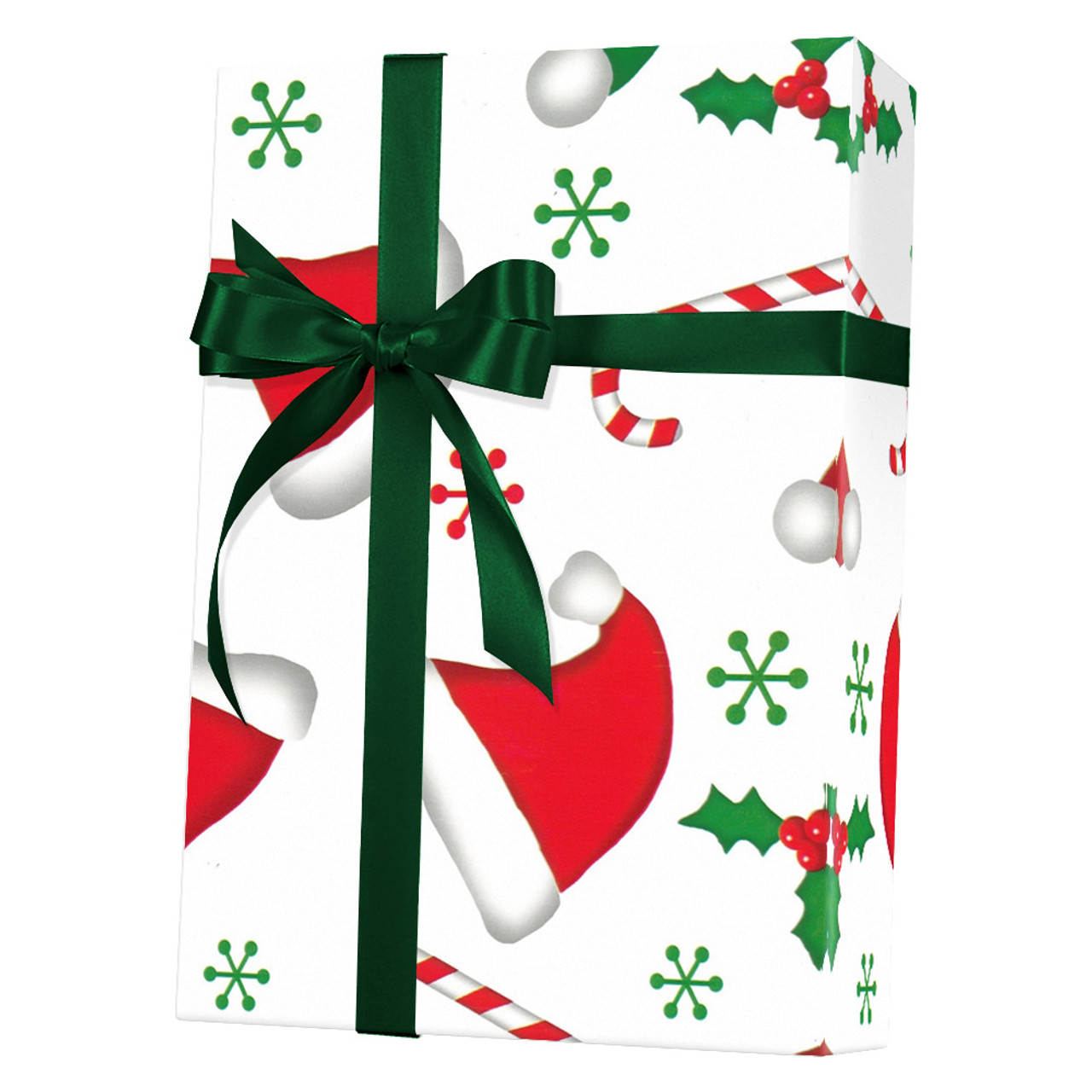 24" x 833' Santa Hat Gift Wrap