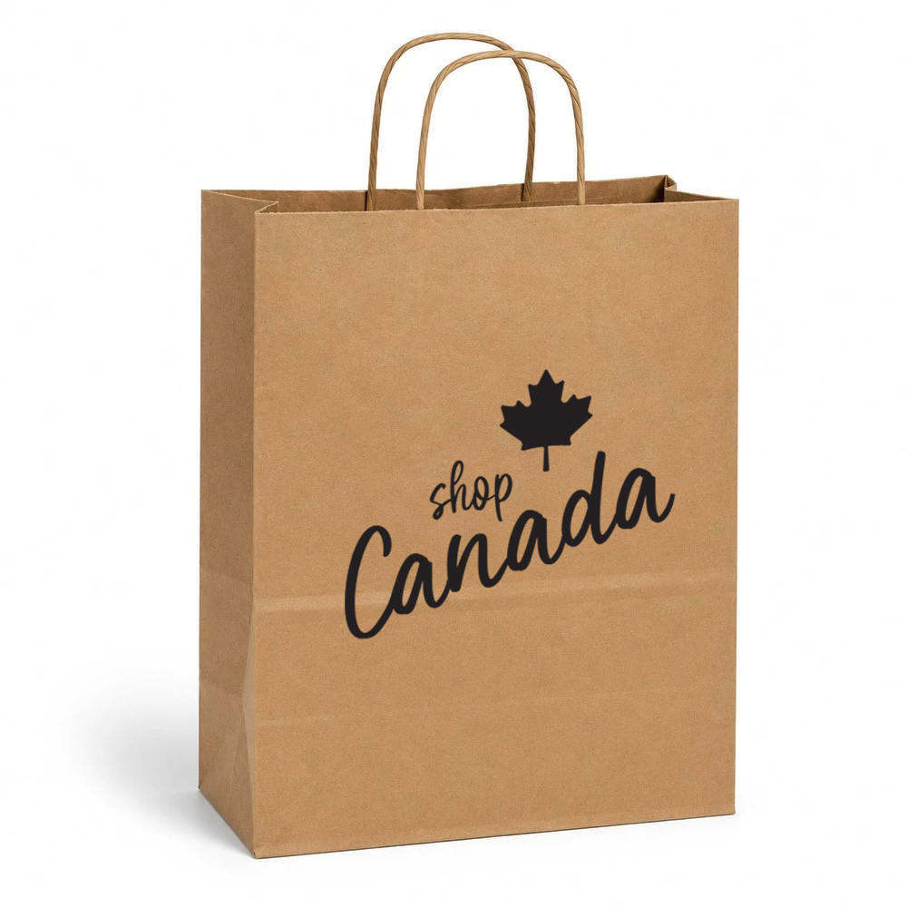 Vanity 10"x5"x13.5" 100% Recycled Kraft Shop Canada Paper Shopping Bag