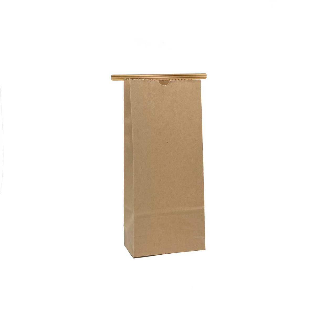 1 lb. 4-1/4"w x 2-1/2"d x 10-1/2"h Kraft Coffee Bags