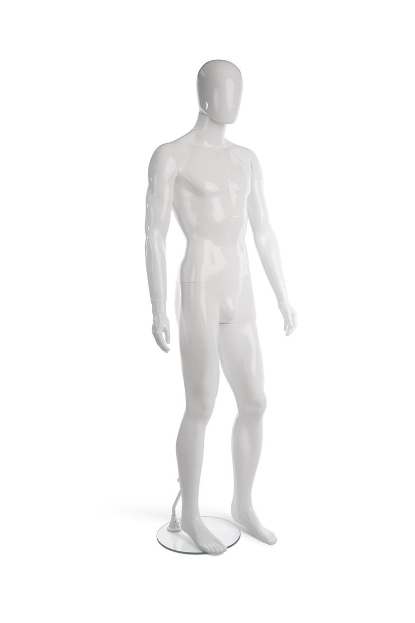 The Durables White Satin George Male Mannequin (2in1)