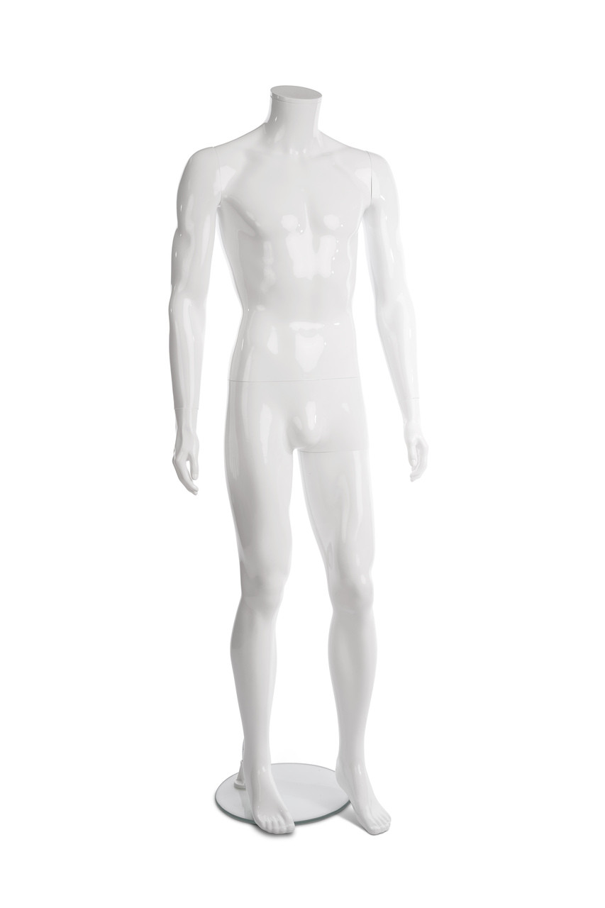 The Durables White Satin George Male Mannequin (2in1)