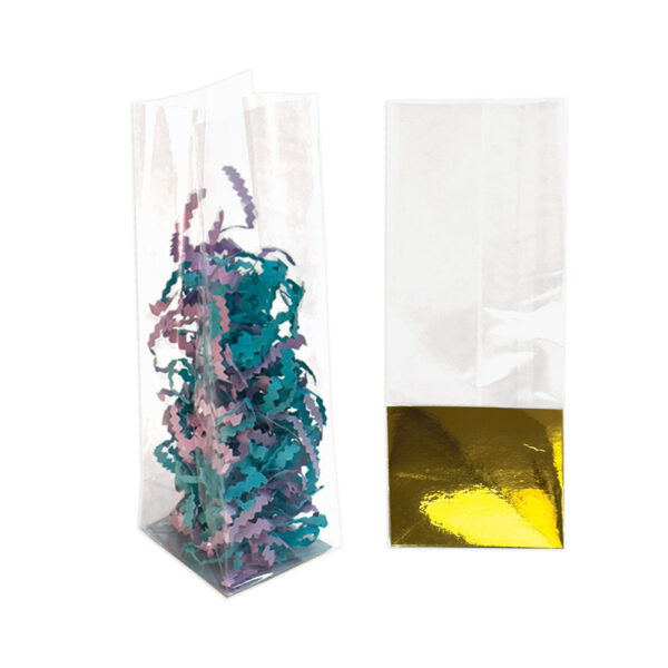 Clear 2.75" x 2.75" x 9" BOPP Hard Bottom Bag