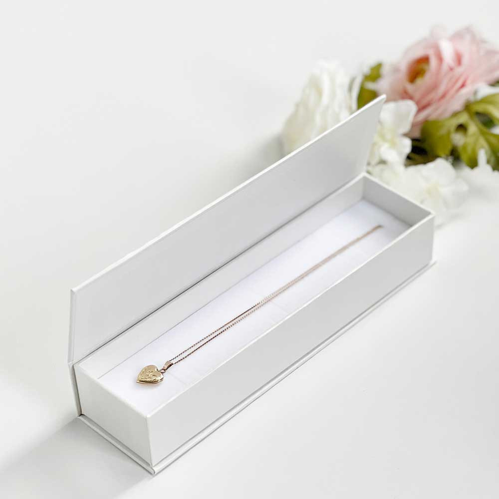 2" x 8" x 1-1/4" Akoya White Pearl Jewellery Box