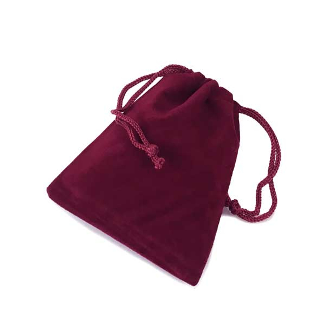 4" x 5-1/2" Velveteen Pouch Burgundy pkg 25