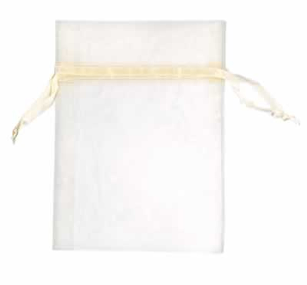 Ivory Large Economy Organza Bags 5" x 7" pkg. 10