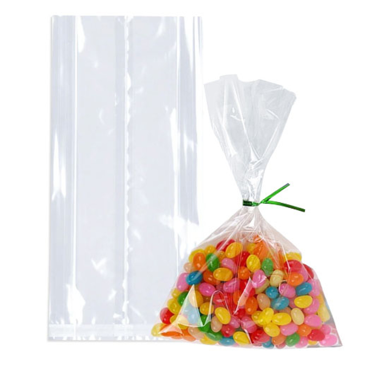 6 lb. Clear 6" x 3" x 15" Polypropylene Bags with side gusset