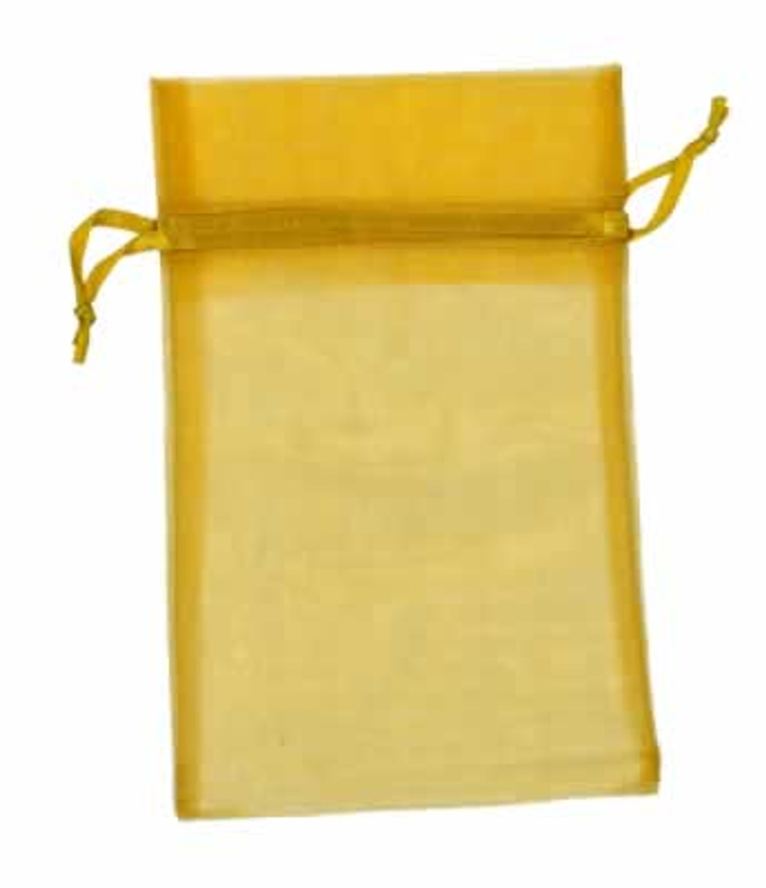 Antique Gold Large Economy Organza Bags 5" x 7" pkg. 10