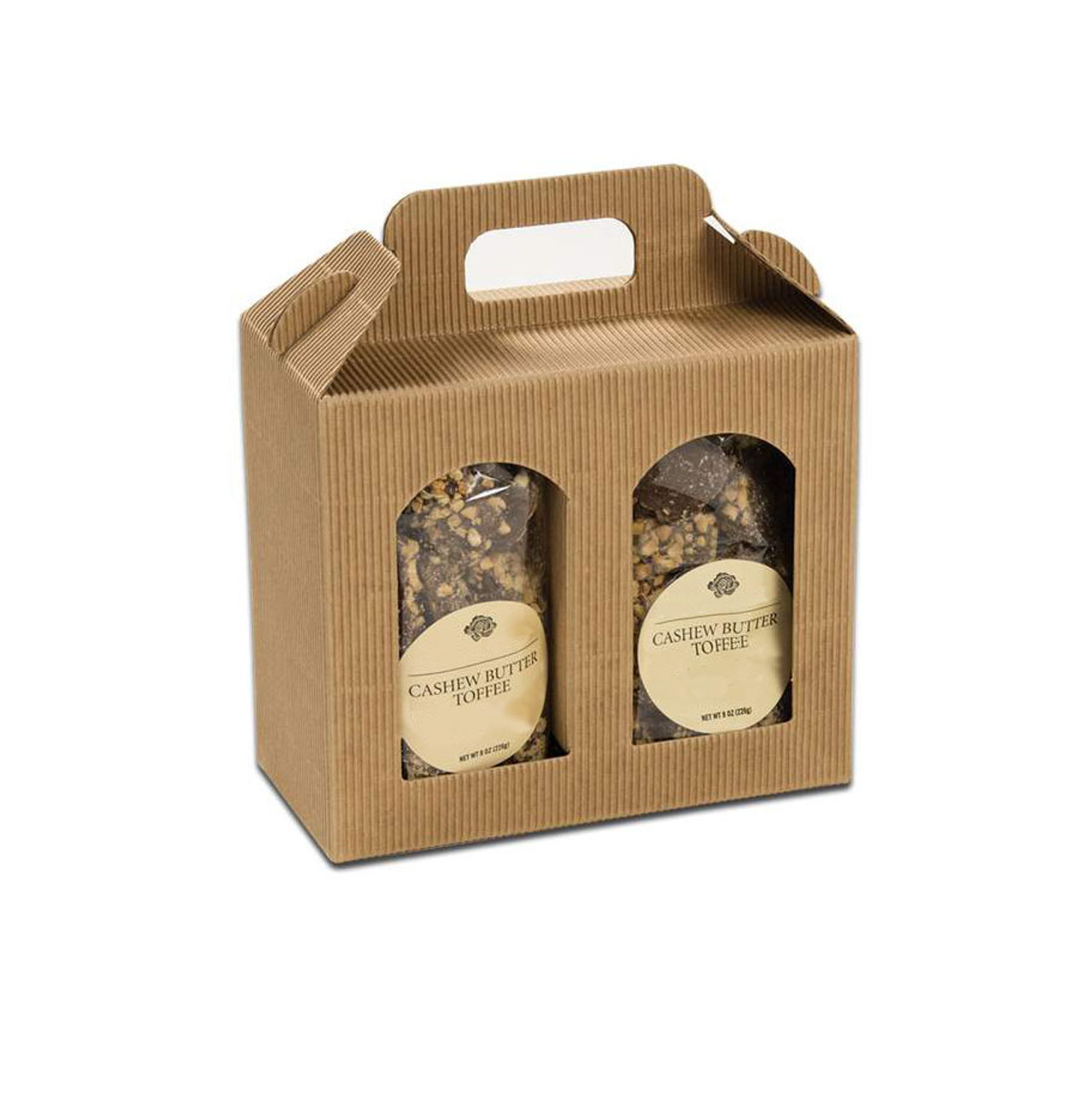 2 Window Kraft Jar Carrier Box - Tall