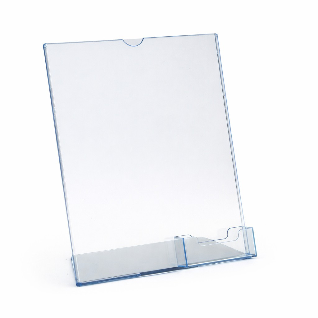 8.5"w x 11"h Top Loading Combo Sign with Business Card Holder