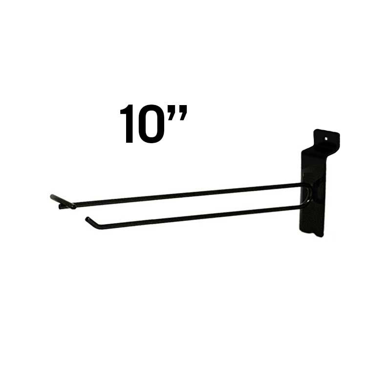 10" Black Slatwall Flip Scan Hook