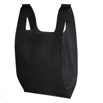 70 GSM Black Non-Woven Tote 15-3/4" x 7" x 29"