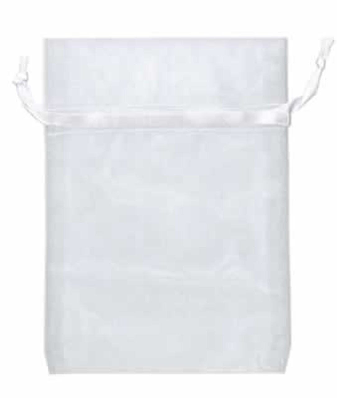 White Extra Large Economy Organza Bags 6" x 10" - Limited QTY