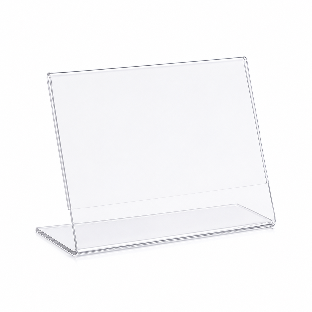 Slanted Acrylic 3-1/2"w x 2-1/2"h Sign Holder