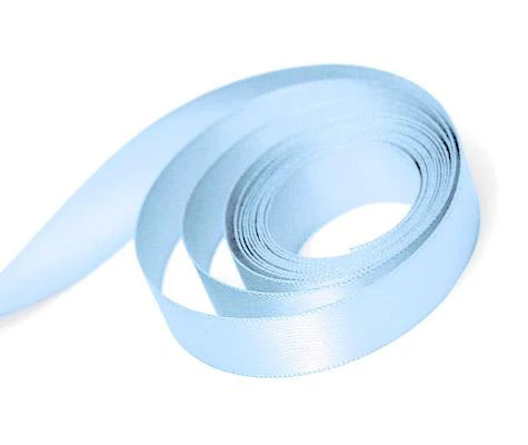 Light Blue Single Face Satin Ribbon 3/8" x 100yds