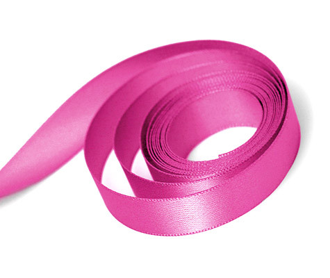 Shocking Pink Single Face Satin Ribbon 3/8" x 100yds