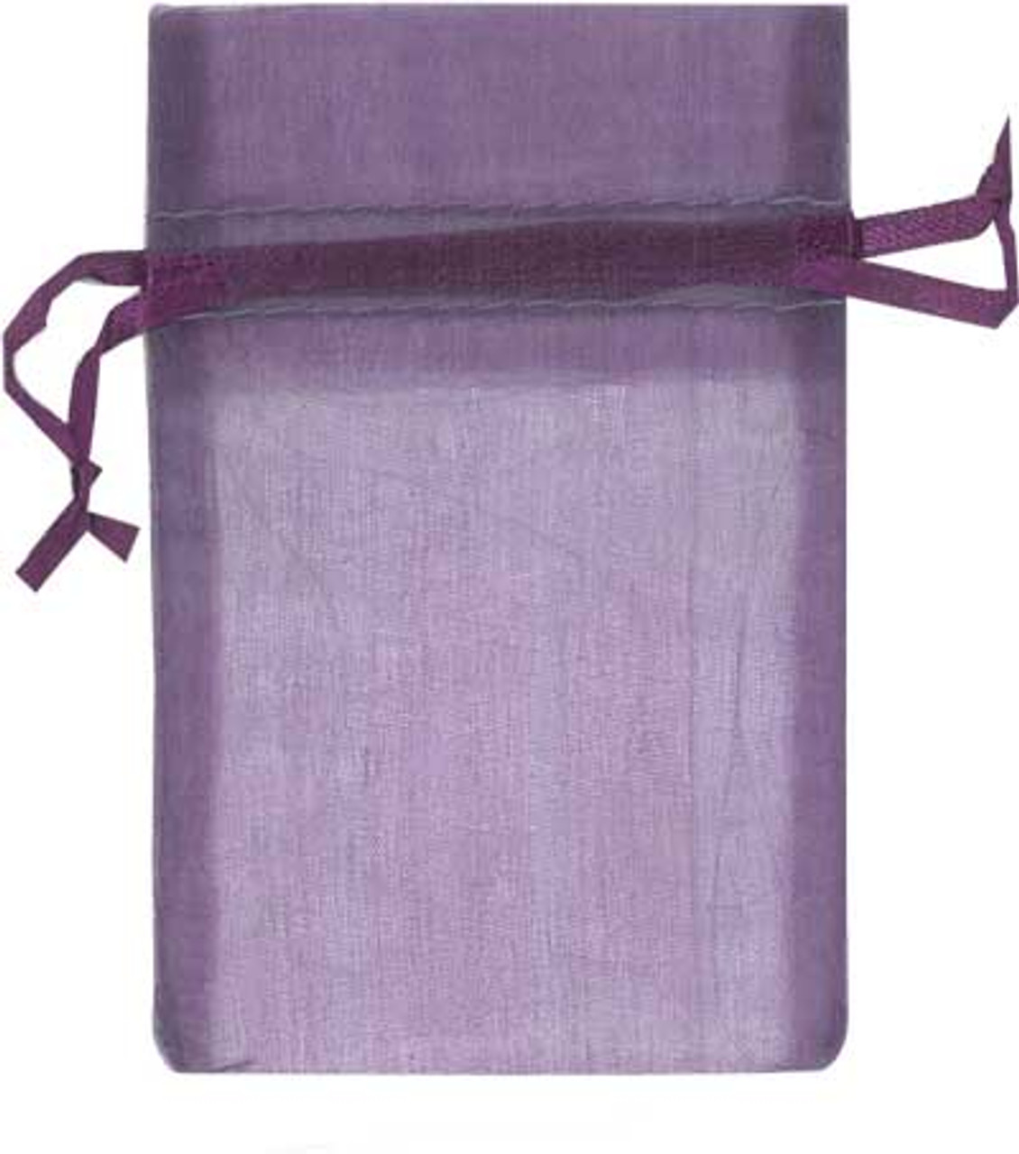 Purple Extra Large Economy Organza Bags 6" x 10" pkg. 10
