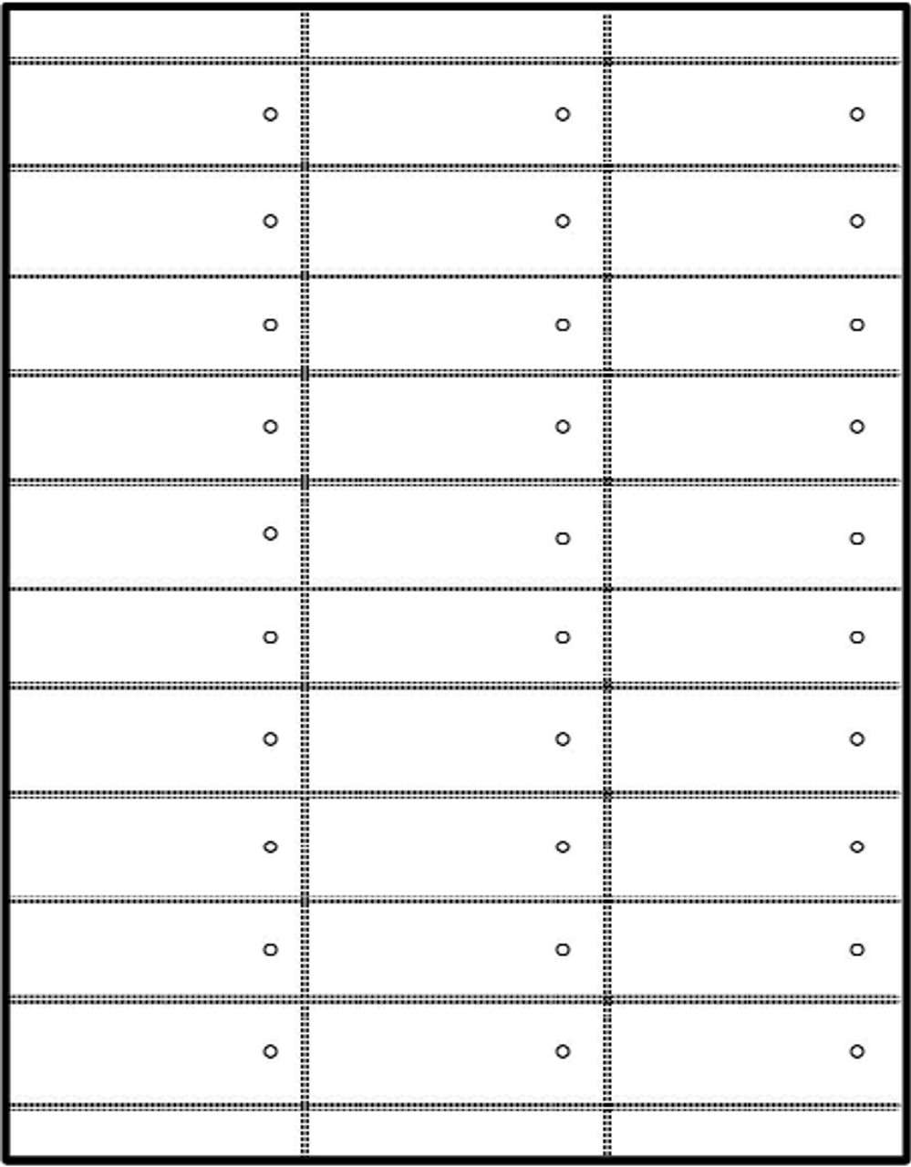 Perforated Laser Tags on a sheet- 3" x 1" 3000/box