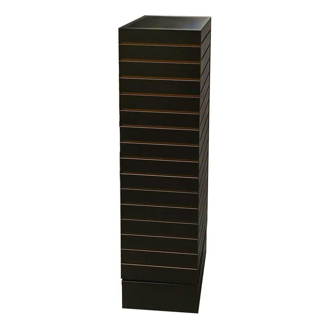 Black Slatwall 12" x 12" x 54"- 4 Sided Spinner