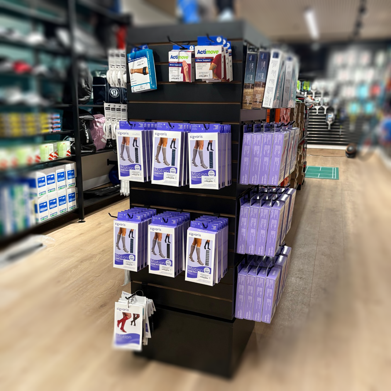 Black Slatwall 12" x 12" x 54"- 4 Sided Spinner