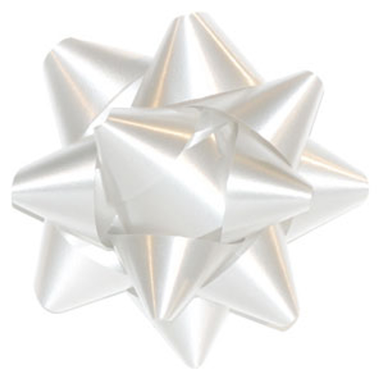 White 3-3/4" Star Bows per 200