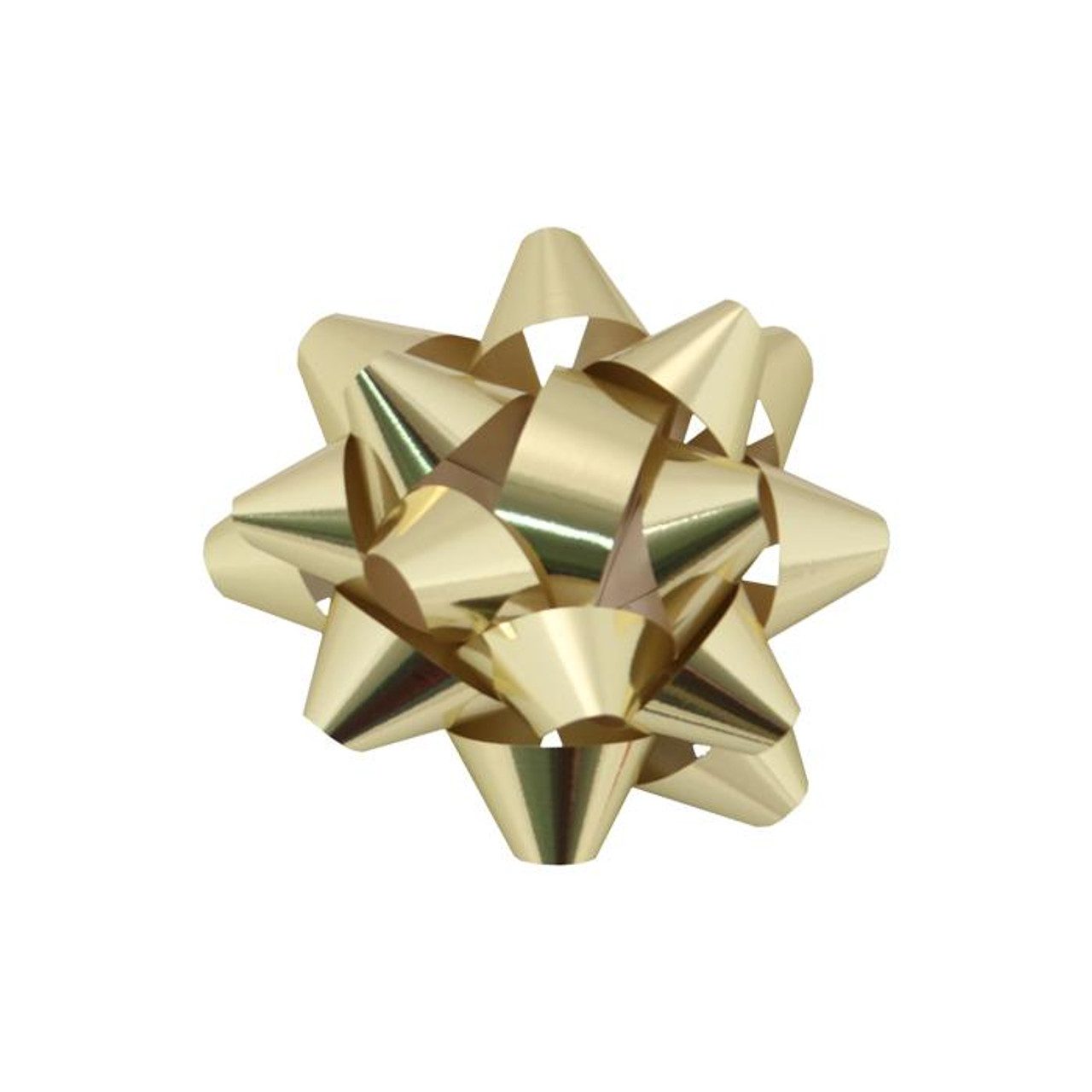 Glitter Gold 4 1/4" Metallic Star Bows bx. 100