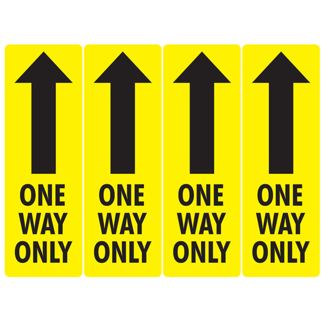 ONE WAY DIRECTIONAL ARROW Vinyl Floor Stickers for physical distance - per sheet 4