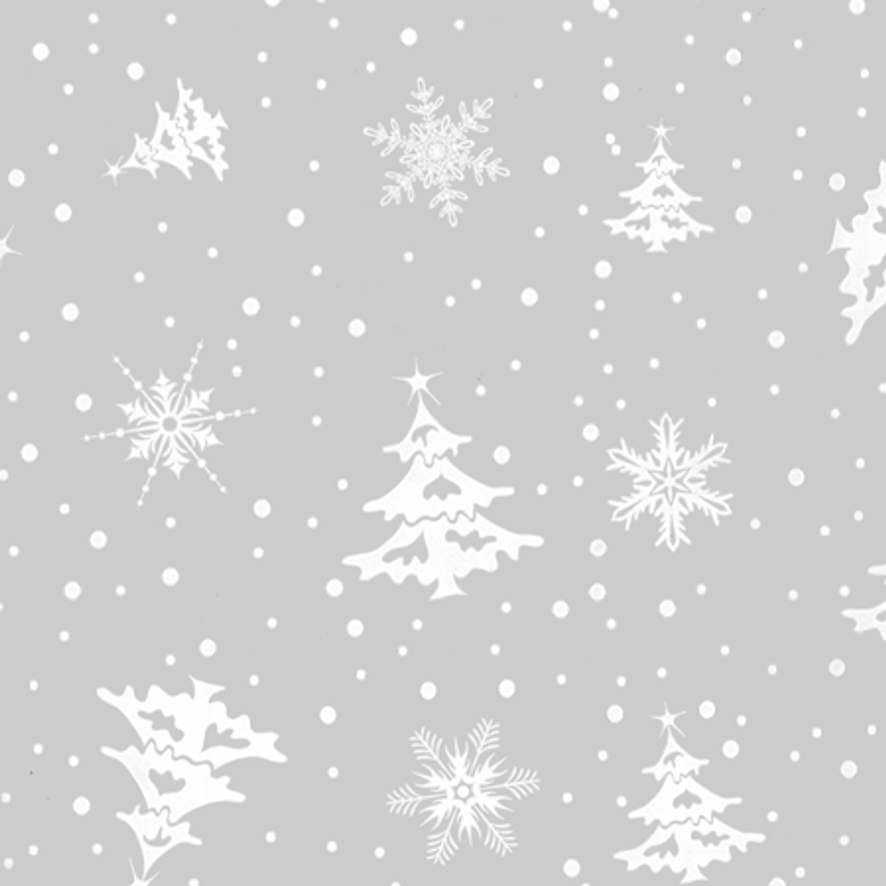 40" x 100' Winter Flurry Cellophane Roll