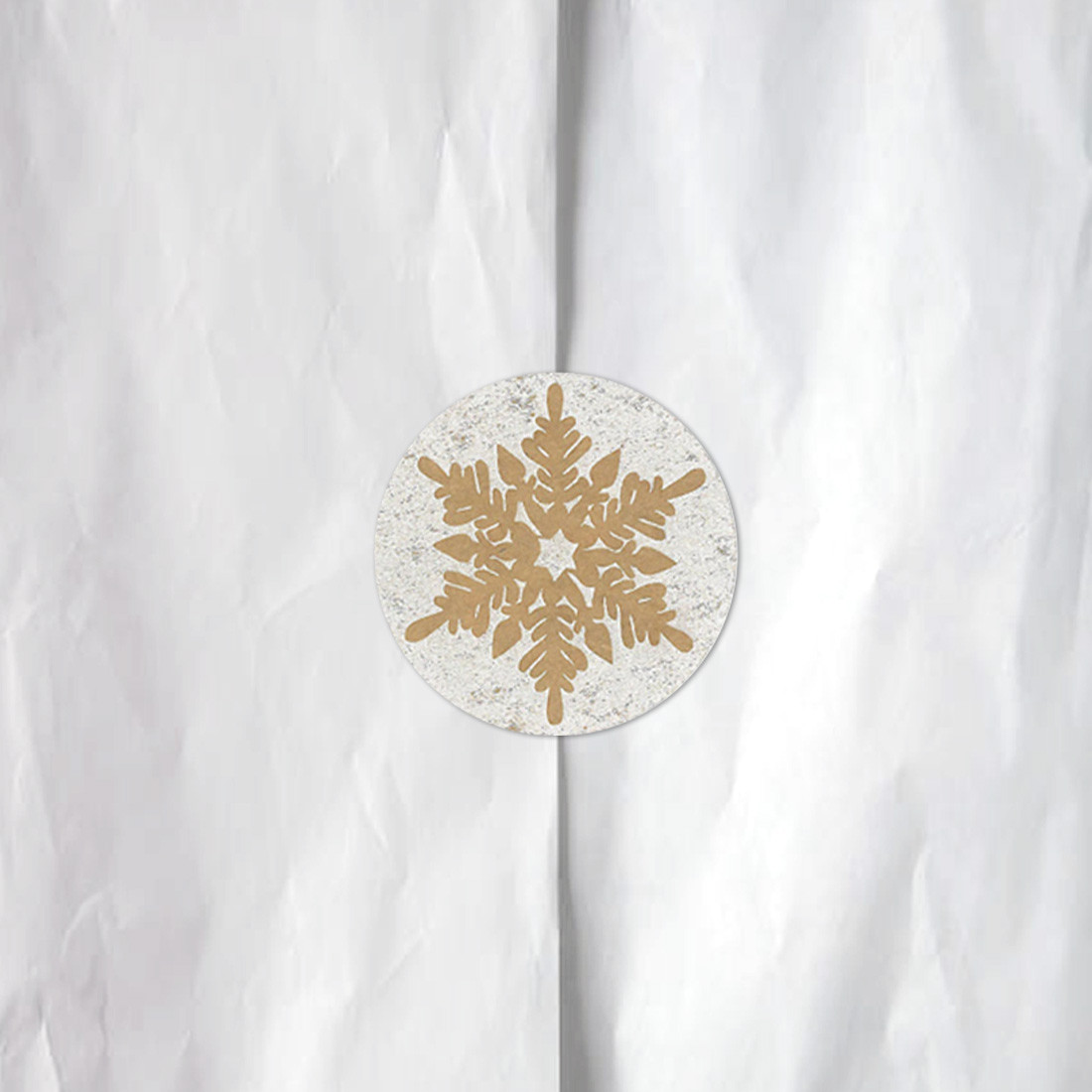 2" Snowflake Round Labels