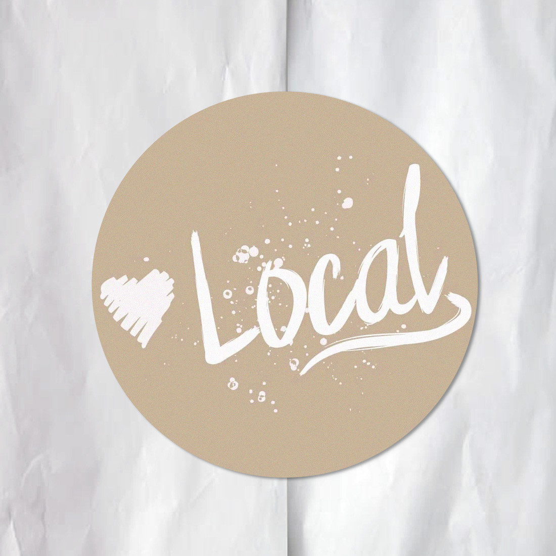 BIG Love Local™ 4" Kraft with White Labels