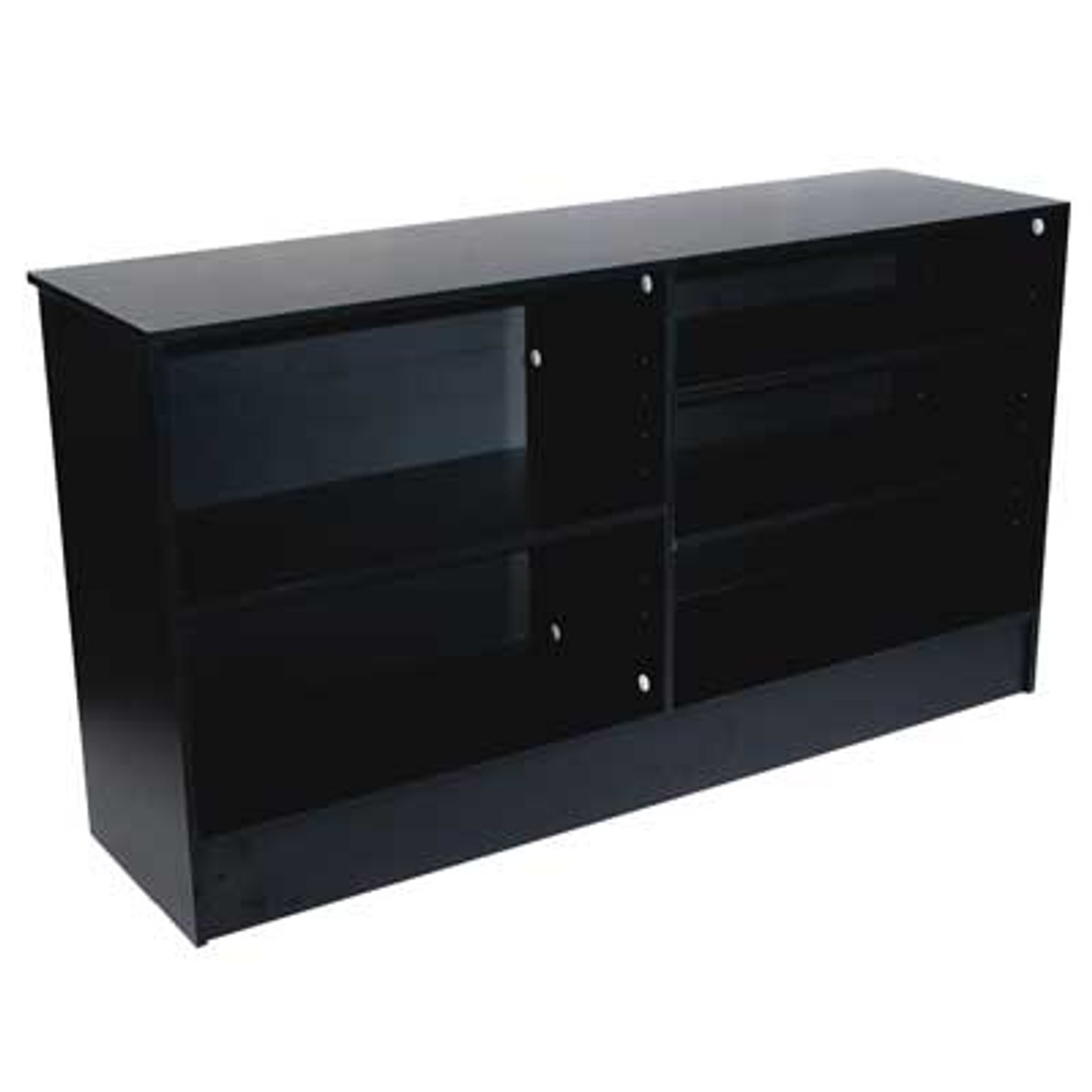 48" Black Economy Wrap Counter with Slatwall Front