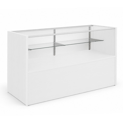 70" White Economy Half Vision Showcase