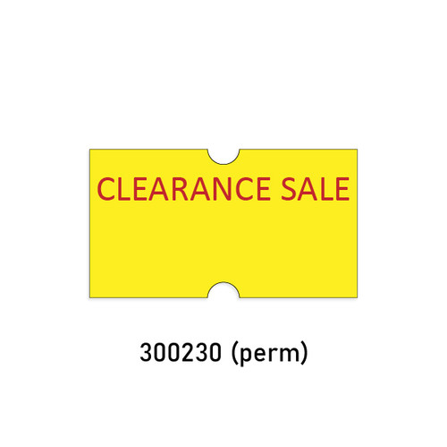 5500 Yellow Fluorescent Per Permanent "Clearance" Labels for use with Motex 5500/Towa 1/ Tag Easy Labelers