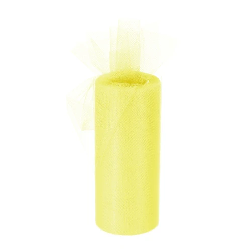 Yellow Tulle Fabric Ribbon 6" x 25 yds.