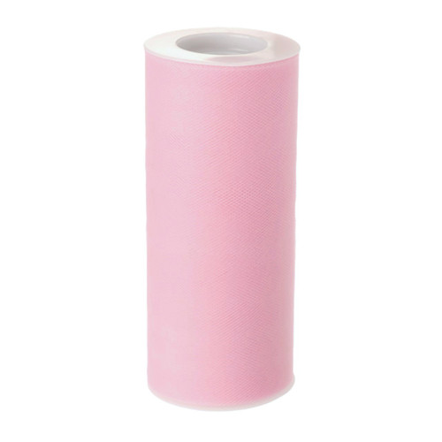 Pink Tulle Fabric Ribbon 6" x 25 yds.