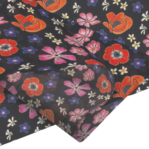 Velvet Floral Toss Pattern Tissue Paper 20” x 30”