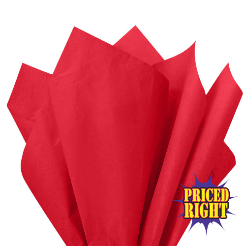 Red Priced Right Coloured Tissue Paper 20" x 30"