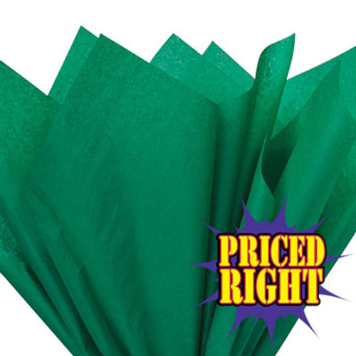 Forest Green Priced Right Coloured Tissue Paper 20” x 30”