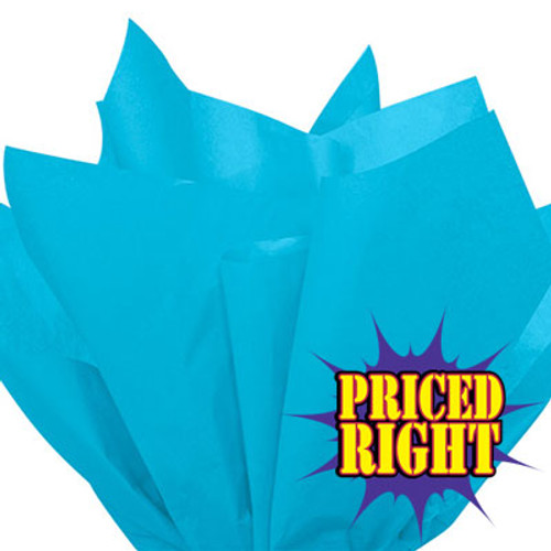Turquoise Priced Right Coloured Tissue Paper 20” x 30”