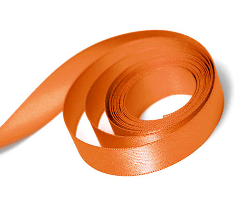 Torrid Orange Single Face Satin Ribbon 1-1/2" x 50 yds.