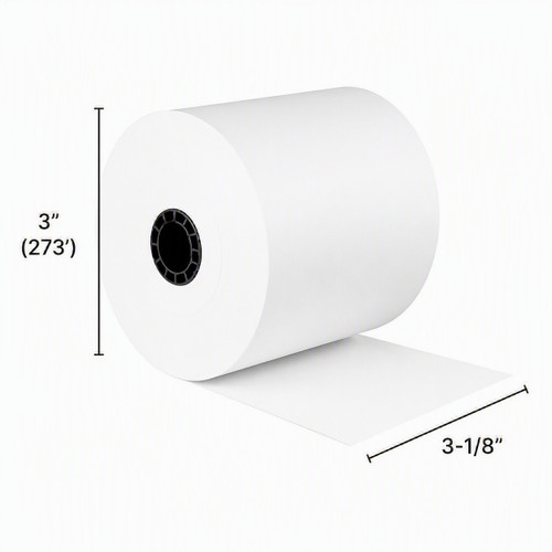 Interac Debit Machine Thermal Roll 3-1/8"w x 3"diam x 273 ft.