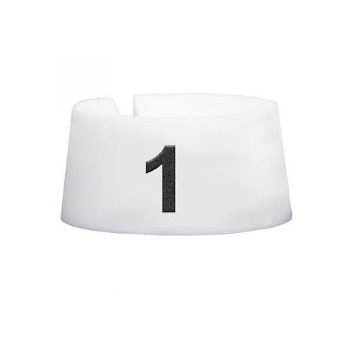 #1 Size Markers White with Black Print