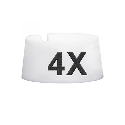 4X Size Markers White with Black Print