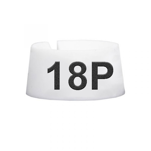 18P Size Markers White with Black Print