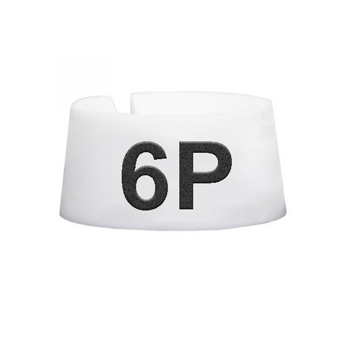 6P Size Markers White with Black Print